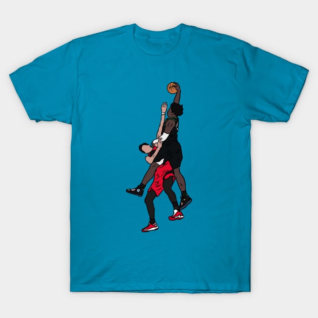 Anthony Edwards Dunk On Yuta Watanabe T-Shirt by rattraptees